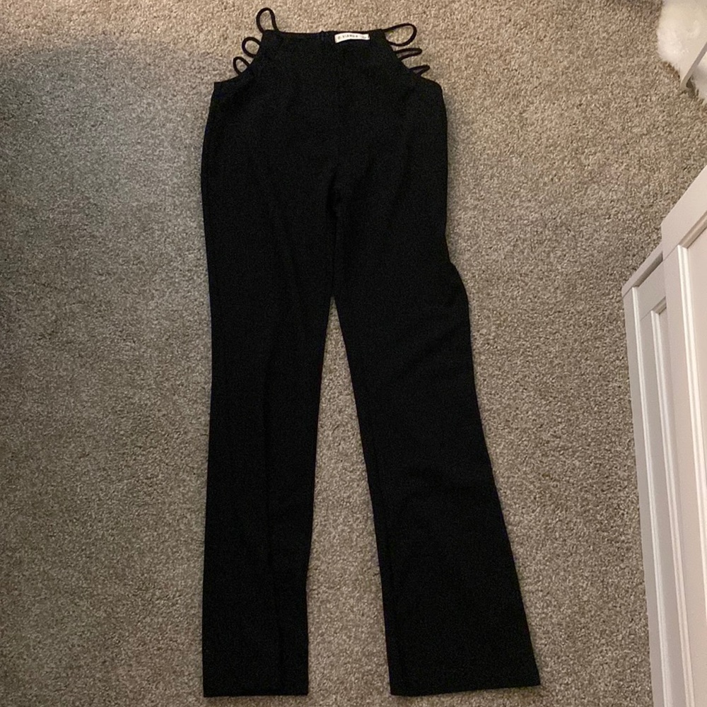 Cut out black pants